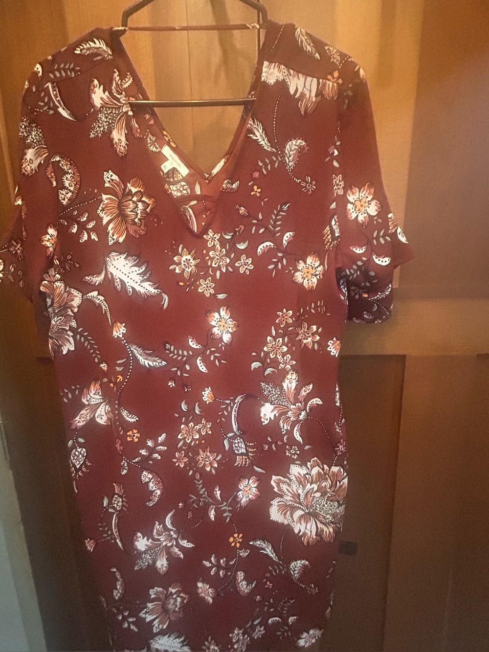 Maurice’s Floral V-Neck Short Sleeve dress size XL